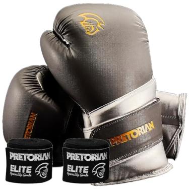 Imagem de CONJUNTO BOXE/MUAY THAI PRETORIAN ELITE - 1 PAR DE LUVAS +1 PAR DE BANDAGEM 4,5M