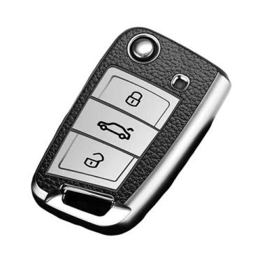 Imagem de Capa De Proteção Para Chave De Carro Em Couro TPU Para VW Volkswagen G