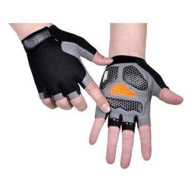 Imagem de Luva Gel Ciclismo Bike Musculação Confortável Antiderra Azul