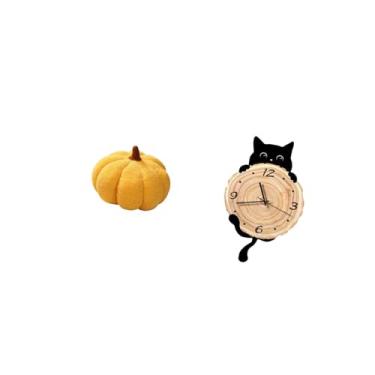 Imagem de Fenteer Almofada de Pelúcia em Formato de Abóbora de Halloween para Sofá E Relógio de Parede Decorativo para Quarto, Escritório, Quarto Infantil, Casa, Presen