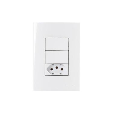 Imagem de Interruptor +Tomada 20A Margirius Sleek C Placa 4X2