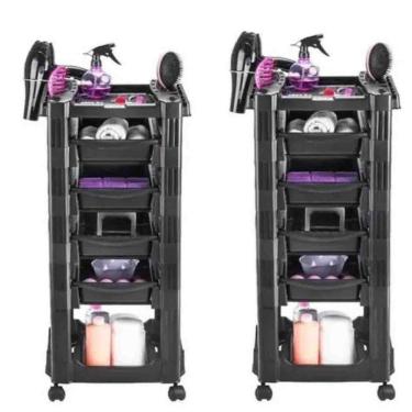 Imagem de Kit 2 Carrinho Auxiliar Cabeleireiro Vegas 460 Multiuso