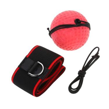 Imagem de Boxe Soco Bola Cabeça Banda Reflex Velocidade Equipamento de Treinamento Leve Portátil para Sala Jardim Parque Preto Vermelho Bandana (E305-H01)