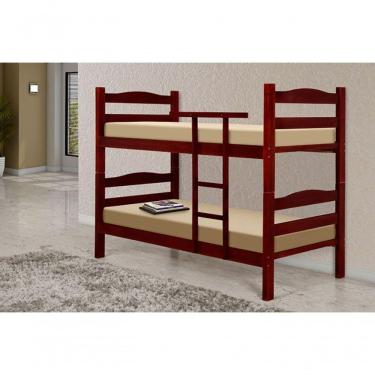 Imagem de Beliche Lisboa de Madeira Maciça Tauari Mogno