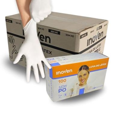 Imagem de Luva Latex Descartavel Sem Pó - INOVEN - PP, P, M e G - 1000 unidades (M)