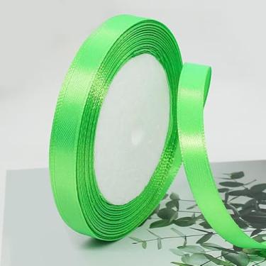 Imagem de Conjunto de fita de cetim dupla face de 12 cores de 172 cm de comprimento por rolo (4 rolos) para decoração de festa de aniversário de embrulho de presente