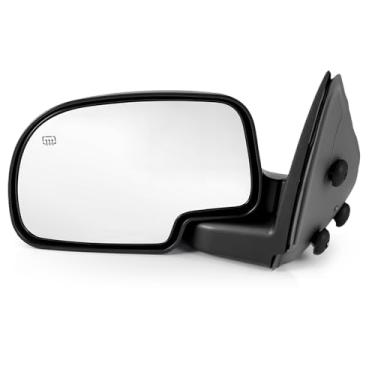 Imagem de PZ Espelho retrovisor lateral do motorista para Chevy Silverado GMC Sierra 1500 2500HD 3500HD 2000HD 2003-2006 Substituição do espelho frontal lateral aquecido esquerdo com dobra manual, preto