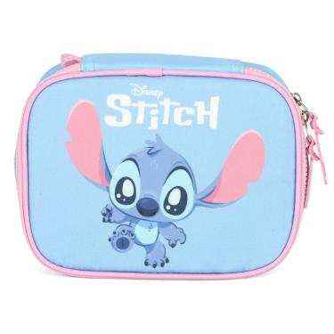Imagem de Estojo Box Stitch Disney Infantil Espaçoso Azul Licenciado