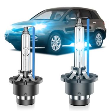 Imagem de SENROBO Adequado para Acura 2007-2015 MDX RDX 1999-2015 RL 2010-2013 ZDX OEM 35W Projetor Low Beam D2S HID Xenon Farol Substituição, 8000K Azul Super Brilhante D2SC1 Bi-xenon Light, Pacote com 2