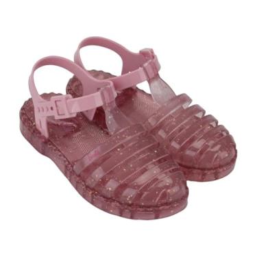 Imagem de Sandália Infantil Barbie Duo Menina Rosa Transparente ou Azul Vidro Glitter Grendene Kids (Rosa Transparente, BR, Criança de 9 a 12 anos, Numérico, 31)