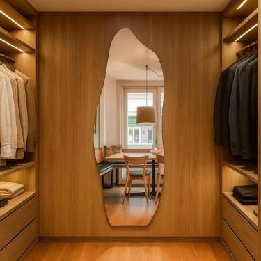 Imagem de Espelho Flame 150X40cm Corpo Inteiro Decorativo Para Quarto Banheiro S