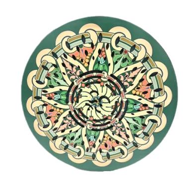 Imagem de summvox Tambor oceânico de 30,5 cm, cura de som, disco de chuva "queda de água", música onomatopeica, presente para acompanhamento de desempenho de meditação de ioga (flor verde)