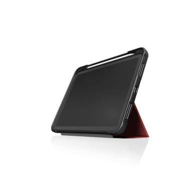 Imagem de STM Capa Dux Ultra para iPad A16/10ª geração – proteção resistente contra quedas MIL-SPEC, suporte magnético de encaixe, armazenamento de lápis e giz de cera, traseira transparente, hibernar/despertar