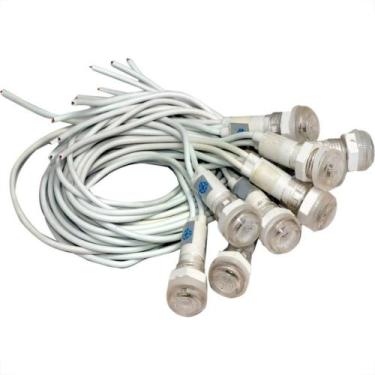 Imagem de Sinaleiro Jng Com Rabicho Plr108 220V Branco 52161 - Kit C/10, Branco,