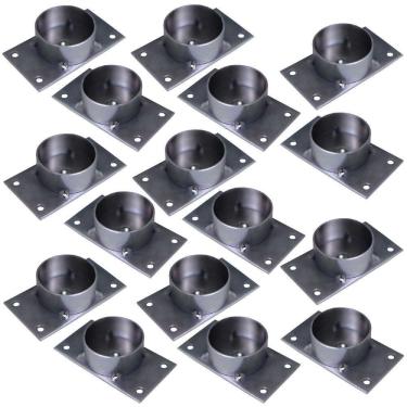 Imagem de Kit 16 Chapinhas Reta Com Tubo Pés Palito Rosca 5/16 Zincada