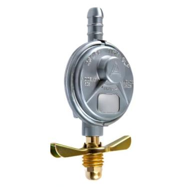 Imagem de Regulador de Gás Doméstico para Botijão GLP, ZAMAC, Vazão 1 kg/h, Pressão 2,8 kPa, Compatível com Fogões até 4 Bocas, Botijão P13