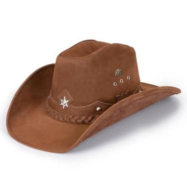 Imagem de Chapéu Country Estilo Boiadeiro Vaqueiro Em Couro Legítimo - Traiado, 