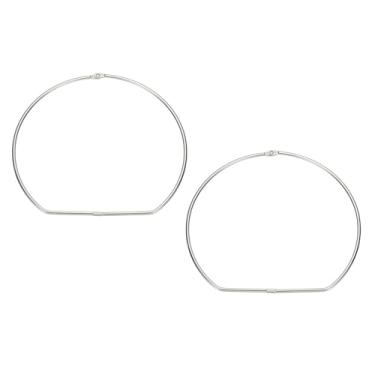 Imagem de PATIKIL Anéis de encadernação de folhas soltas, 22 cm, 2 peças, anéis de encadernação de livros em forma de D com anel de chave niquelado para cartões de índice, arquivos de fotos de papel, arquivos