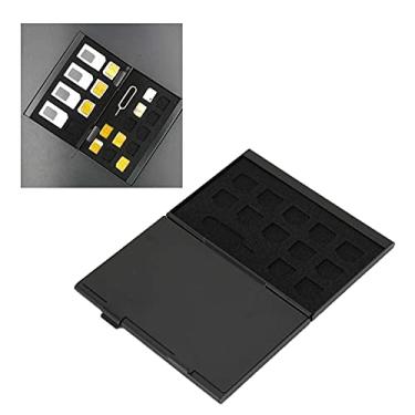 Imagem de Suporte para Cartão SIM, Estojo Portátil Antimagnético à Prova de Poeira e à Prova de Choque para Cartão de Memória Com 4 Slots para Cartão SIM e 12 Slots para Cartão Nano para