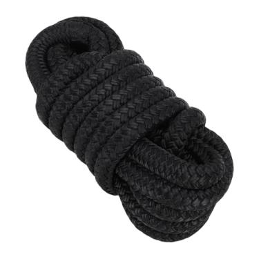 Imagem de Cryfokt Linha de Doca de Barco de Nylon Corda de Amarração Marinha Durável Com Laço de 12 Polegadas para Pequenos Veleiros (Preto)