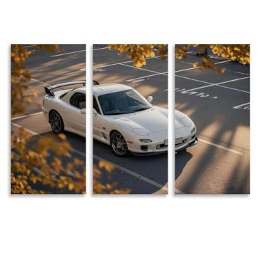 Imagem de HUIROBO Pôster esportivo Jdm Rx7 arte de parede em tela para sala de estar, quarto, decoração de casa, escritório, pintura, pôsteres (40 x 80 cm) × 3)