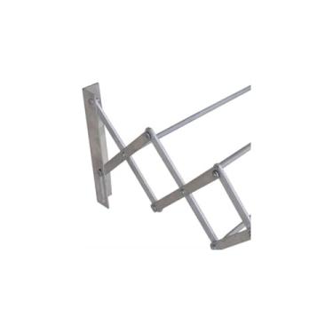 Imagem de Varal Sanfonado Retrátil Secalux, Dobrável, Branco, Aço, 7 Varetas, 5,6m de Área Utilizável, 60x42x16cm