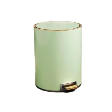 Imagem de Lixeira de cozinha estilo creme para casa de aço inoxidável sala de estar cozinha grande capacidade banheiro pedal com tampa cesto de lixo (verde, GG)