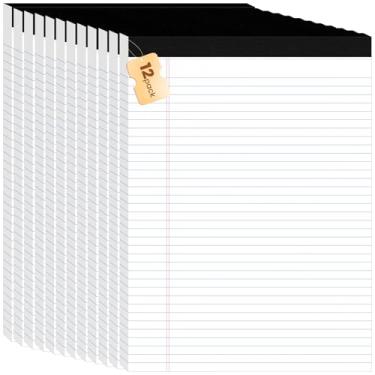 Imagem de Blocos de notas 8,5 x 11,75 blocos de notas 12 pacotes brancos