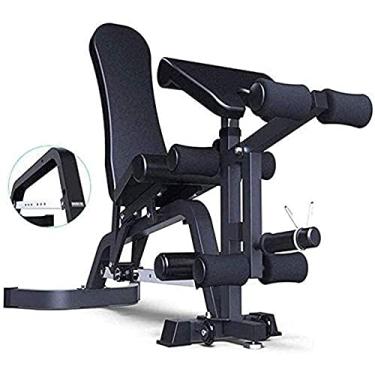 Imagem de LMJYU Banco de peso ajustável para treinamento fitness academia multiuso banco de halteres comercial multifuncional pássaro banco supino prancha treinamento equipamento de fitness casa