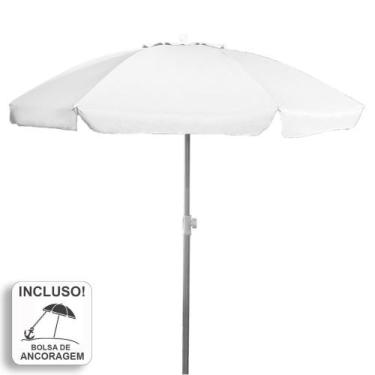 Imagem de Guarda-Sol Premium Zaka Alumínio 2.0 metros Branco Reforçado