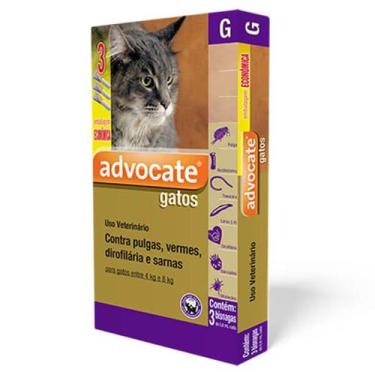 Imagem de Combo Advocate 0,8ml Antipulgas para Gatos de 4kg a 8kg Elanco 3 bisna
