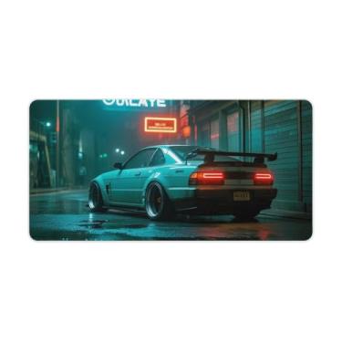 Imagem de HouLaiZhe Neon Sports Car JDM Car Gaming Mouse Pads JDM Car Desk Pads Grandes Mousepads para Teclado Desktop Tapete de Computador 30 x 60 cm