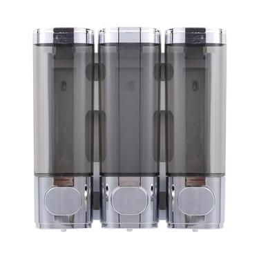 Imagem de MAVIS LAVEN Dispensador de Sabonete para Chuveiro de 3 Câmaras, Dispensador de Xampu e Condicionador de Parede Com Botão Grande e Bico Sem Gotejamento, para Banheiro Comercial de Hotel,