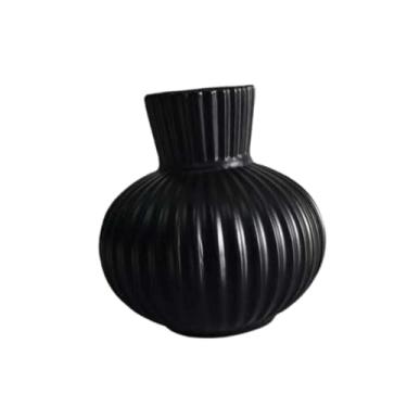 Imagem de Ioensy Vaso de flores minimalista, multifuncional e elegante para arranjos florais, ideal para cabeceira, entrada, quarto e mesa de jantar, Black S