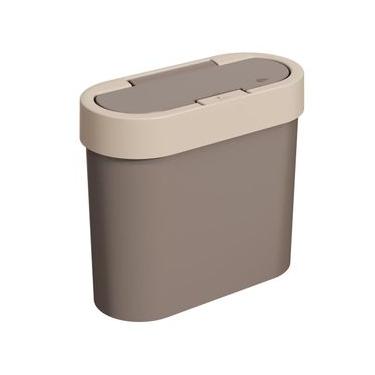 Imagem de Lixeira Coza Automática Flat 17003/0334 em Polipropileno Cinza – 2,8 L