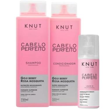 Imagem de Kit Knut Cabelo Perfeito Goji Berry Shampoo 750ml Condicionador 550ml Spray Leave-In 200ml