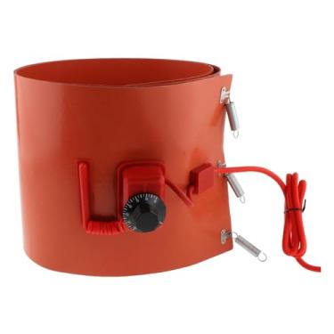 Imagem de Esquirla Aquecedor de tambor/balde com temperatura ajustável, faixa de aquecimento de borracha para tambor, almofada de aquecimento para barril de resina, óleo, Botão