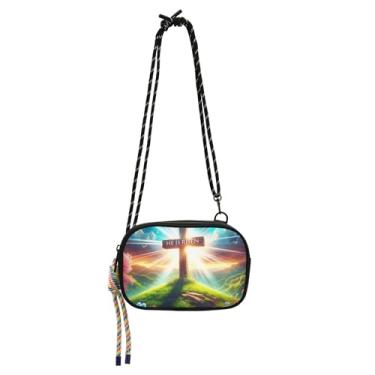 Imagem de TSENQUE Bolsa feminina pequena bolsa transversal Páscoa primavera cruz bolsa de telefone carteira com estampa animal bolsas de ombro