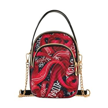 Imagem de GAIGEO Bolsas transversais femininas de Papai Noel, bolsas transversais para mulheres modernas, bolsa transversal de verão, New Season Red Christmas-2, One Size