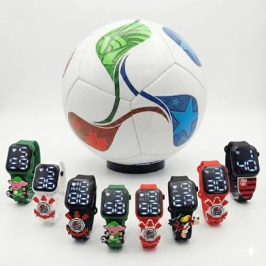 Imagem de Kit Bola Copa 2026 Campo + Relógio Digital Infantil de Times do Brasil (Fla4)