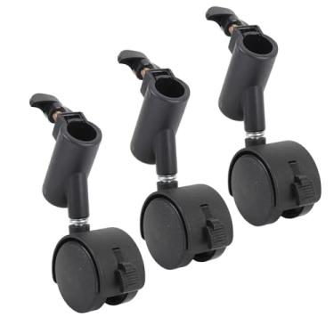 Imagem de Acouto Rodas de Rodízio Suporte de Luz 3pcs Rodas de Suporte de Luz Com Freio 16MM 360° Rotação Silenciosa para Instalar Rodízios de tripé de tripé para Fotografia Ao Vivo - Eletrônicos/Câmera e