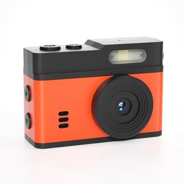 Imagem de VBESTLIFE Câmera Chaveiro, Câmera Compacta 1080P HD 12MP Com Luz de Preenchimento LED, Tela de 0,96 Polegadas, para Fotografia de Viagens Ao Ar Livre (Preto Laranja)