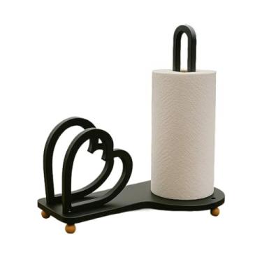 Imagem de Porta Guardanapo Decorativo de Coração Preto Ideal para Organizar Mesas de Cozinha e Sala