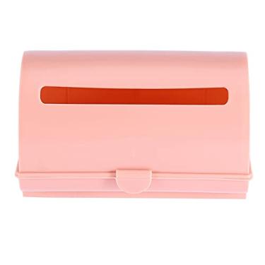 Imagem de GLOGLOW Frasco de Especiarias e Sua Caixa de Armazenamento, Material PP, Organizador Adesivo para Cozinha e Escritório, 13,5 X 8 X 8 Cm, Saco de Lixo para Montagem Em Parede Verde Azul Rosa Nan (Rosa)