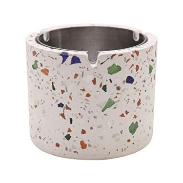 Imagem de Cinzeiro de cimento sem cobertura cinzeiro casa mesa de centro escritório decoração de mesa cinzeiro metal interno cinzeiro fumador presente cinzeiros (tamanho: B) ()