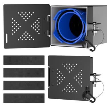 Imagem de Gerguirry 2 peças 10.2 cm RV Bumper End Cap, tampa universal de mangueira de esgoto para acessórios de trailer de trailer, peças de reposição de protetor de para-choque preto