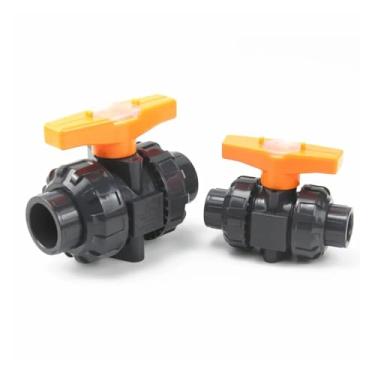 Imagem de PXNQMTJM 1 peça válvula de esfera de união bidirecional UPVC 1/2/3/4/1/11/10.2 cm válvula manual 150 PSI (tamanho: 1/5.1 cm)