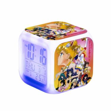 Imagem de Despertador digital LED Sailors Moons Square 8x8x8cm