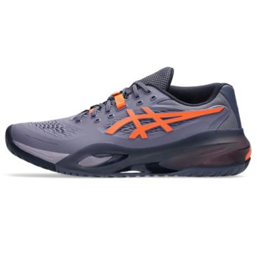 Imagem de ASICS Tênis masculino Gel-Resolution X, Roxo acinzentado/laranja nova, 8.5 Wide