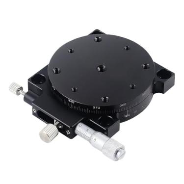 Imagem de Aoleaby Mesa deslizante manual, eixo R 125 mm, RS125-L RS125-R, plataforma de deslocamento, rotação de 360 graus, ajuste de ângulo de precisão